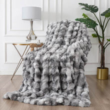 Nordic grey Faux Fur Throw