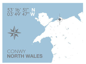 Conwy Nautical Map/Print